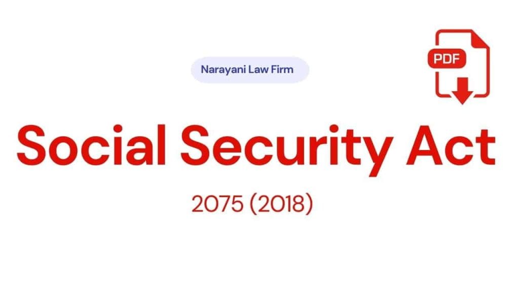 Social Security Act 2075 (2018) social security act